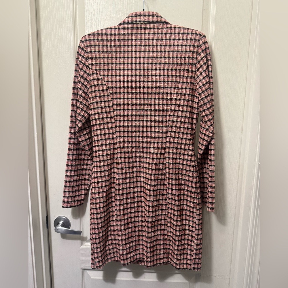 River Island Pink and Black Checkered Blazer Dress - Picture 7 of 7